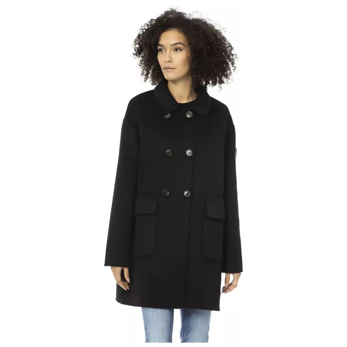 Baldinini Trend | Black Wool Jackets & Coat | McRichard Designer Brands
