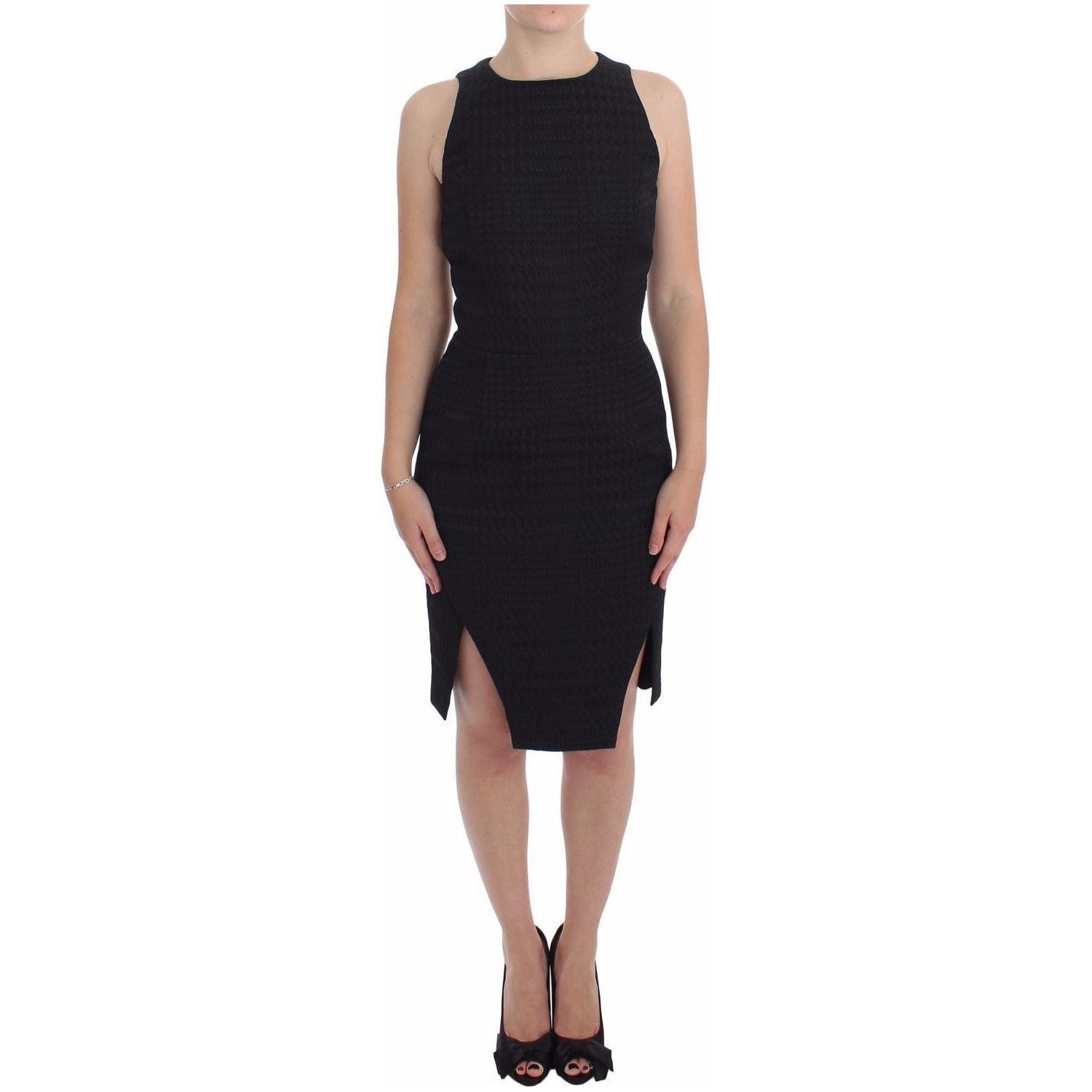 DAIZY SHELY | Black Sheath Party Evening Knee Length Dress WOMAN DRESSES | McRichard Designer Brands