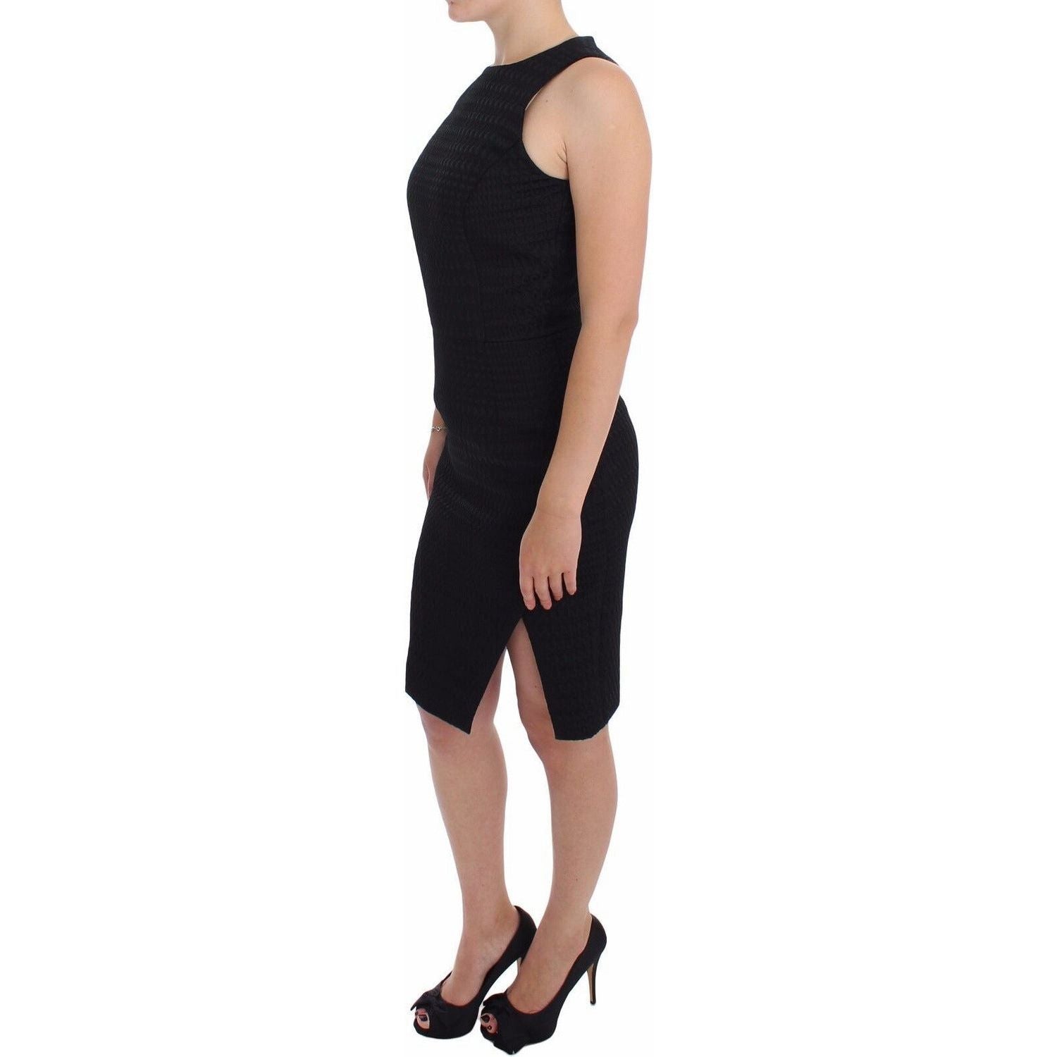 DAIZY SHELY | Black Sheath Party Evening Knee Length Dress WOMAN DRESSES | McRichard Designer Brands