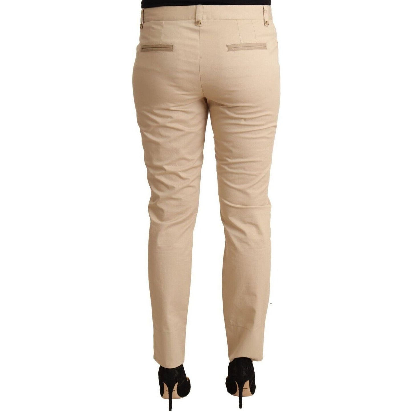 Dolce & Gabbana | Beige Cotton Stretch Skinny Trouser Pants Jeans & Pants | McRichard Designer Brands