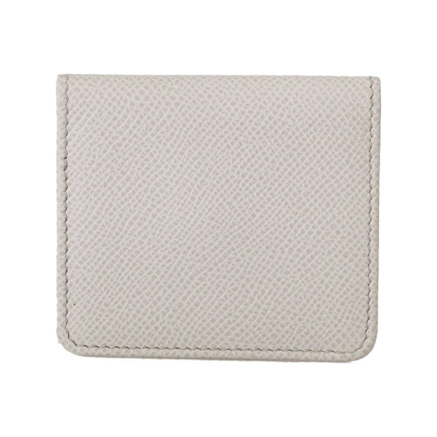 Dolce & Gabbana | White Dauphine Leather Holder Pocket Wallet Condom Case | McRichard Designer Brands