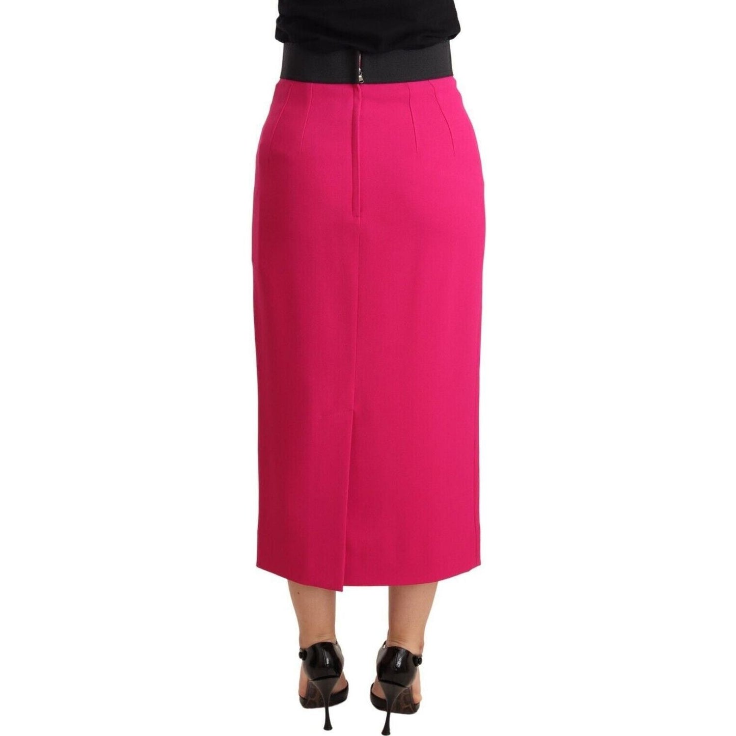 Dolce & Gabbana | Pink High Waist Stretch Pencil Straight Skirt Skirt | McRichard Designer Brands