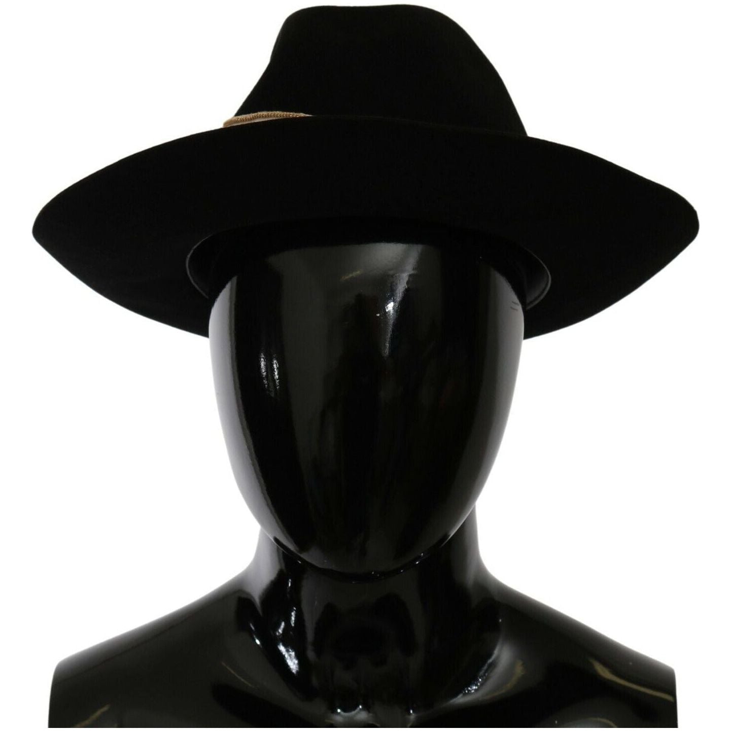 Dolce & Gabbana | Black Lapin Amor Gignit Wide Brim Panama Hat WOMAN HATS | McRichard Designer Brands
