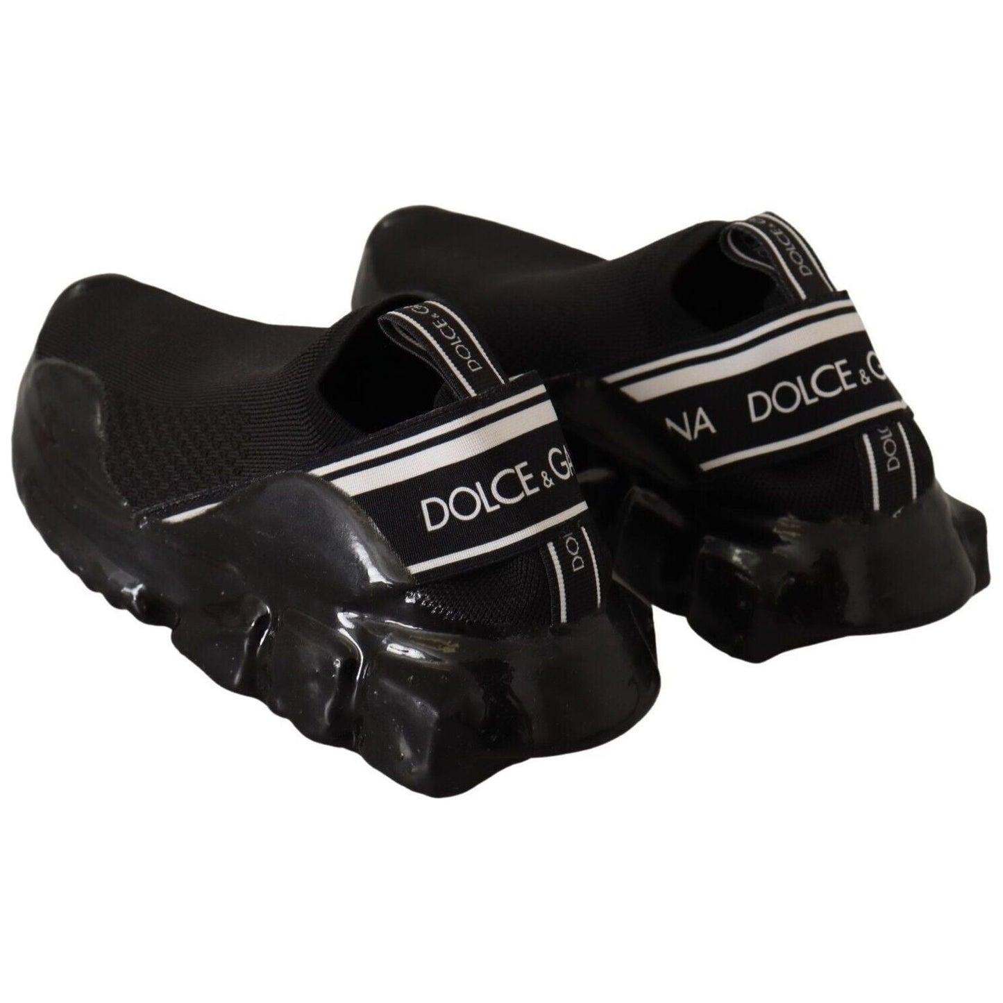 Dolce & Gabbana | Black Slip On Women Low Top Sorrento Sneakers Shoes | McRichard Designer Brands