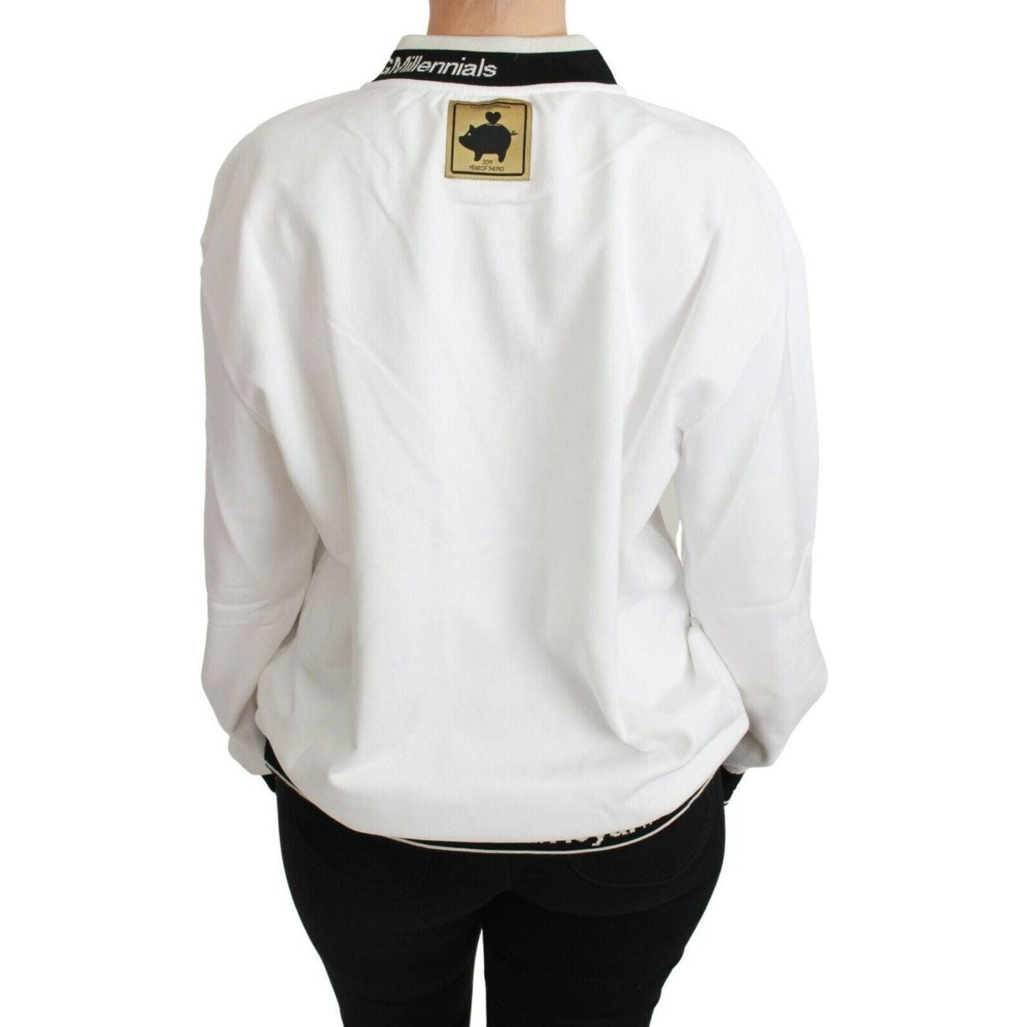 Dolce & Gabbana | White Pig of the Year Pullover Sweater | 329.00 - McRichard Designer Brands