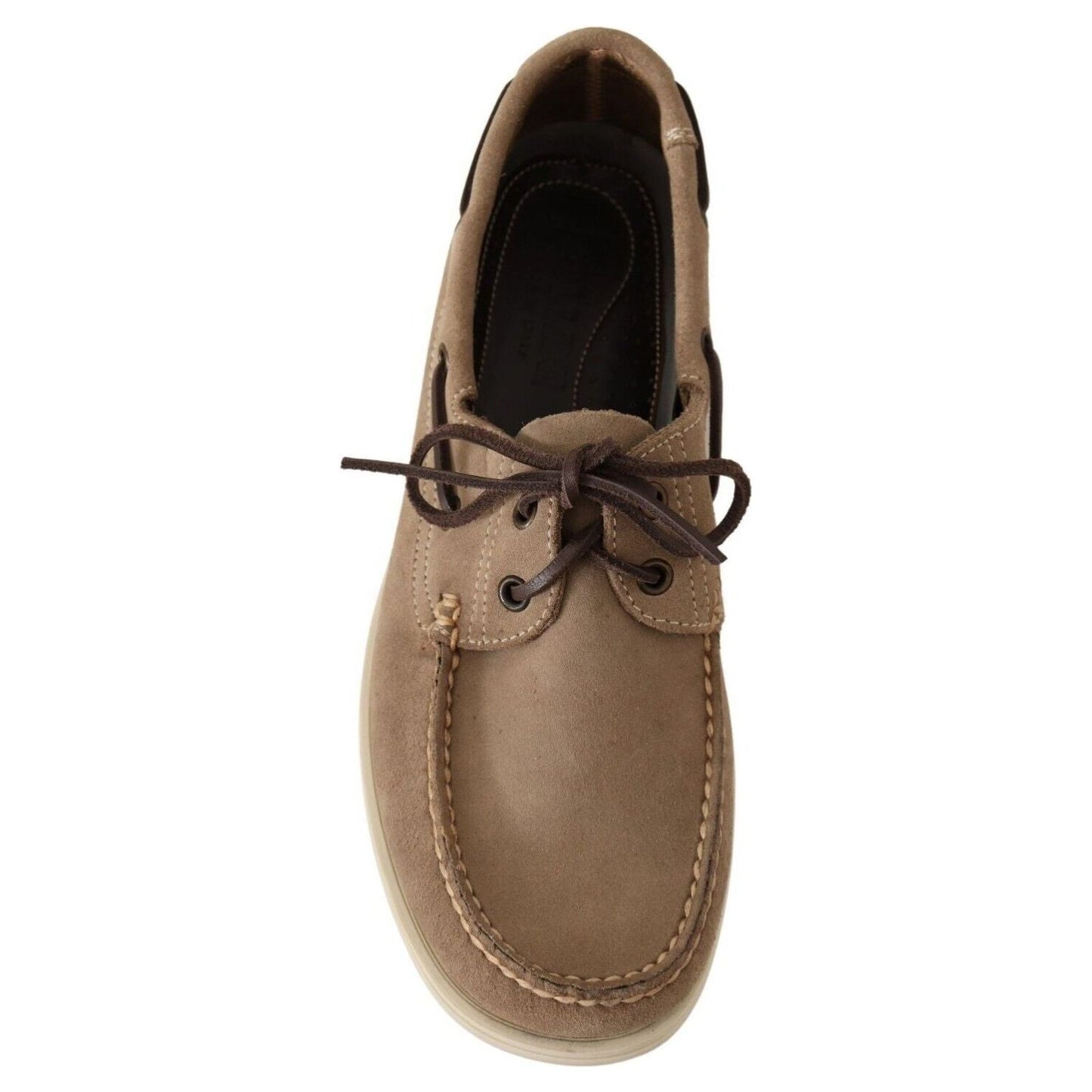 Pollini | Beige Suede Low Top Mocassin Loafers Casual Men Shoes | McRichard Designer Brands