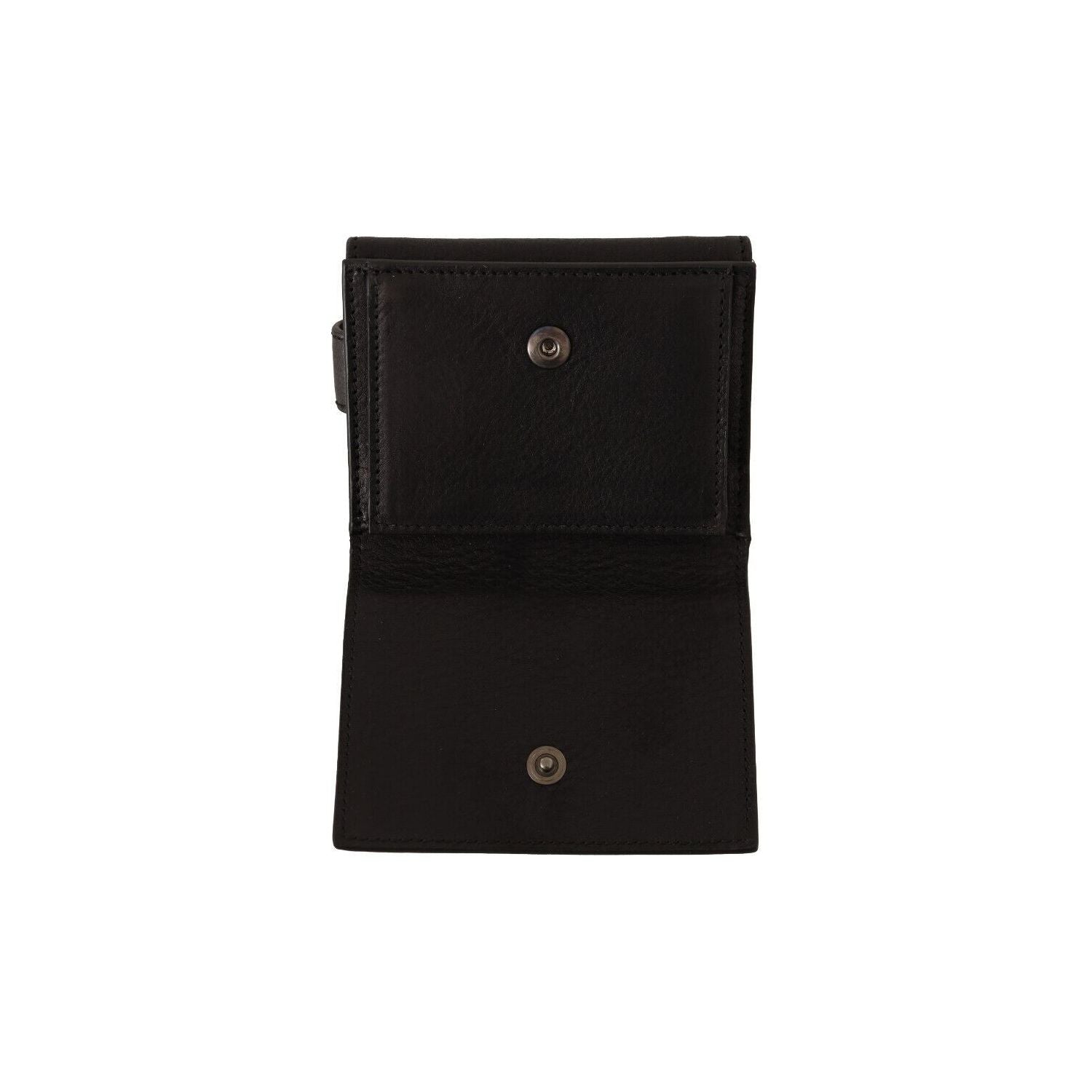 Dolce & Gabbana | Black Leather Trifold Purse Belt Strap Multi Kit Wallet | McRichard Designer Brands