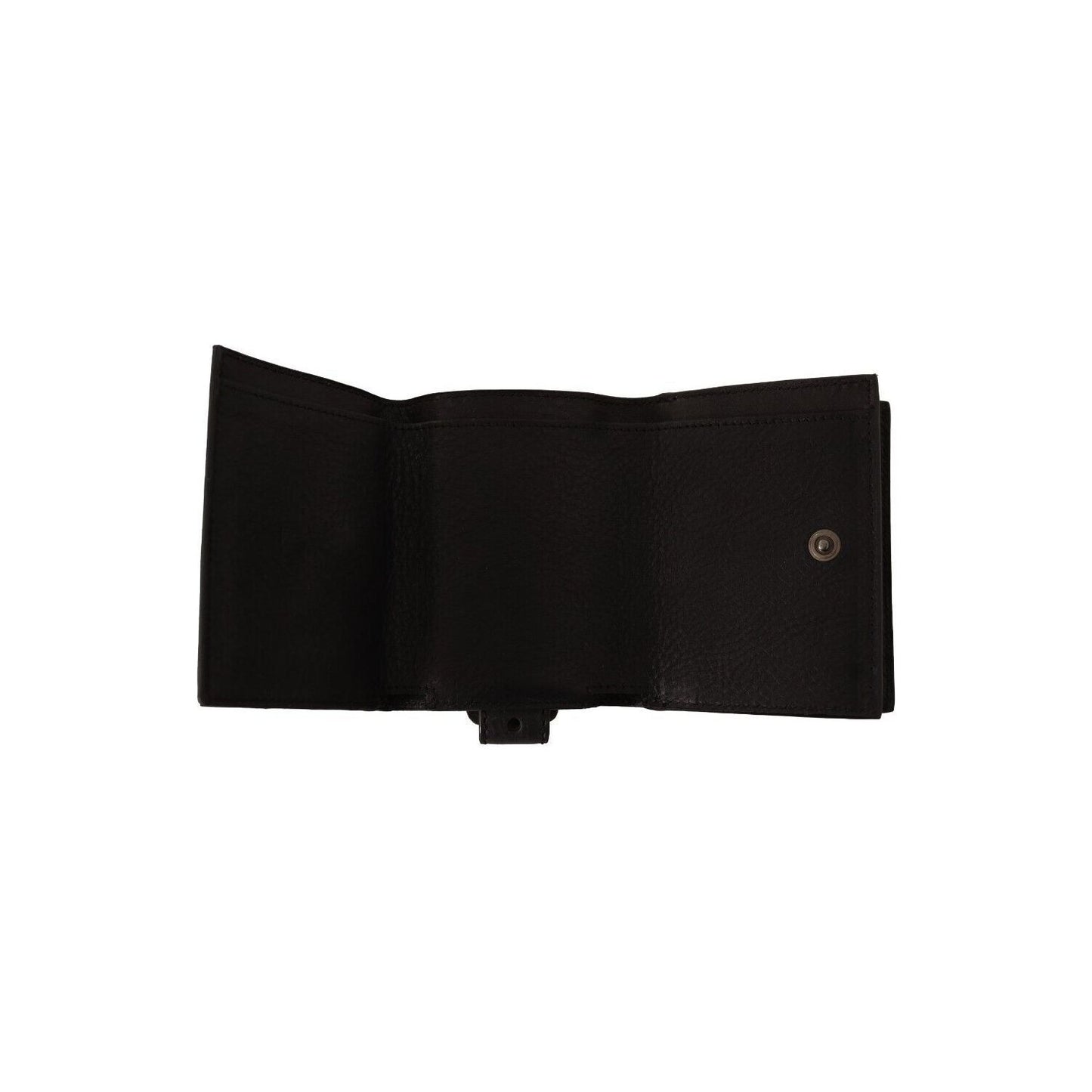 Dolce & Gabbana | Black Leather Trifold Purse Belt Strap Multi Kit Wallet | McRichard Designer Brands