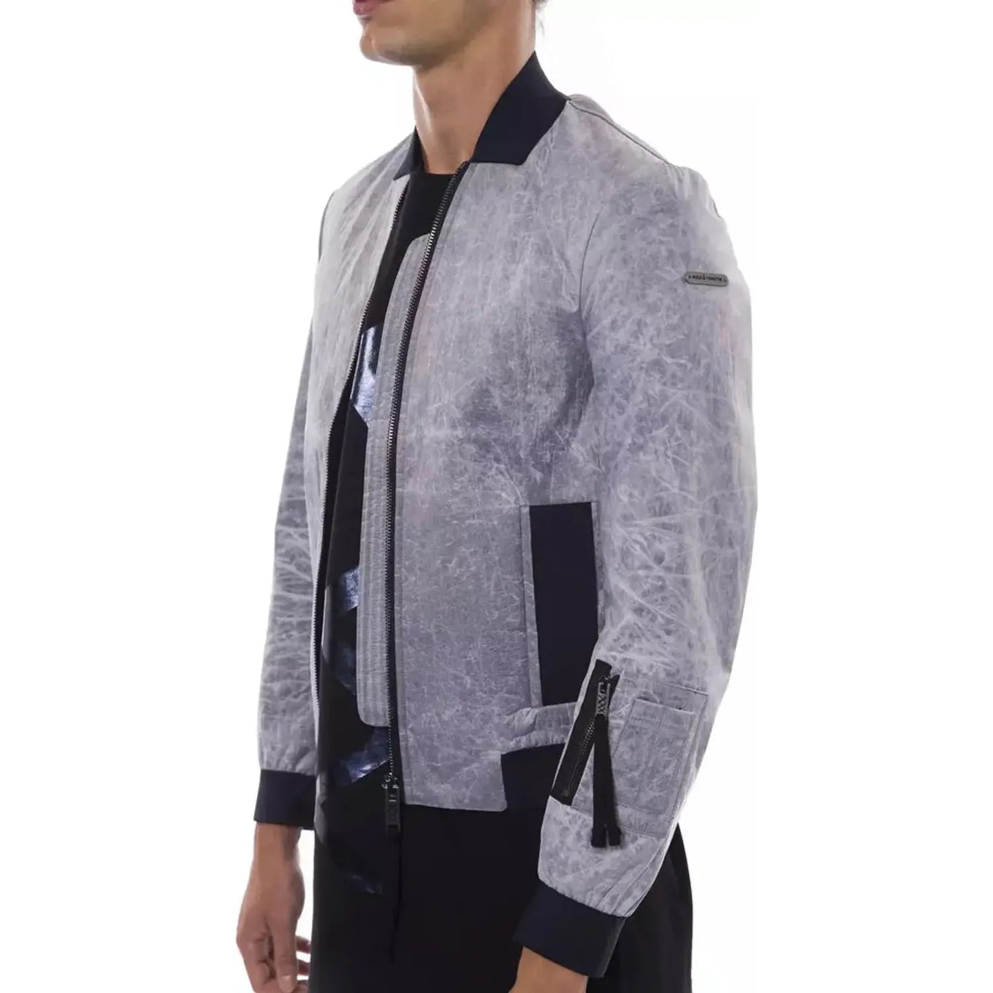 Nicolo Tonetto | Gray Polyester Jacket | McRichard Designer Brands