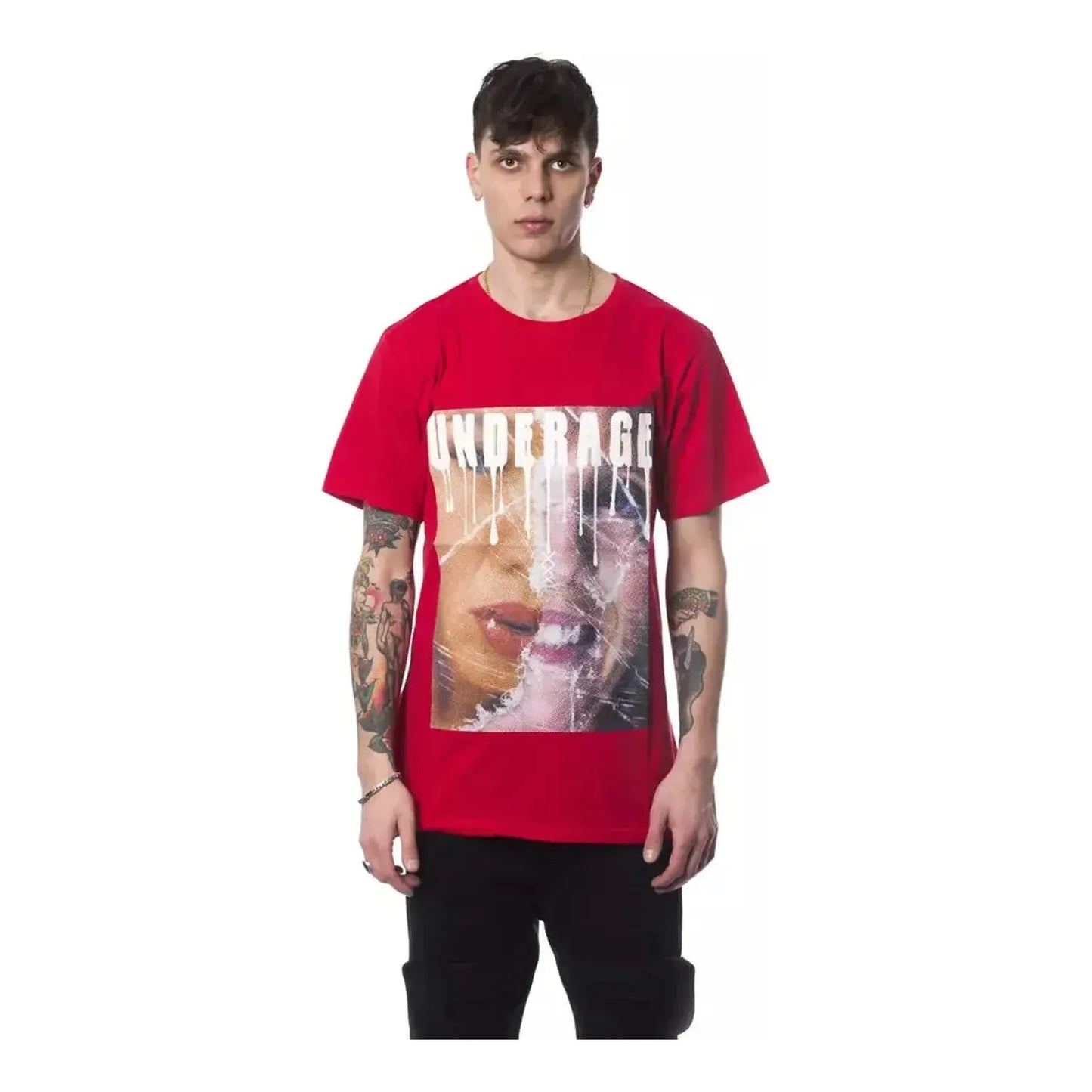Nicolo Tonetto | Red Cotton T-Shirt | McRichard Designer Brands