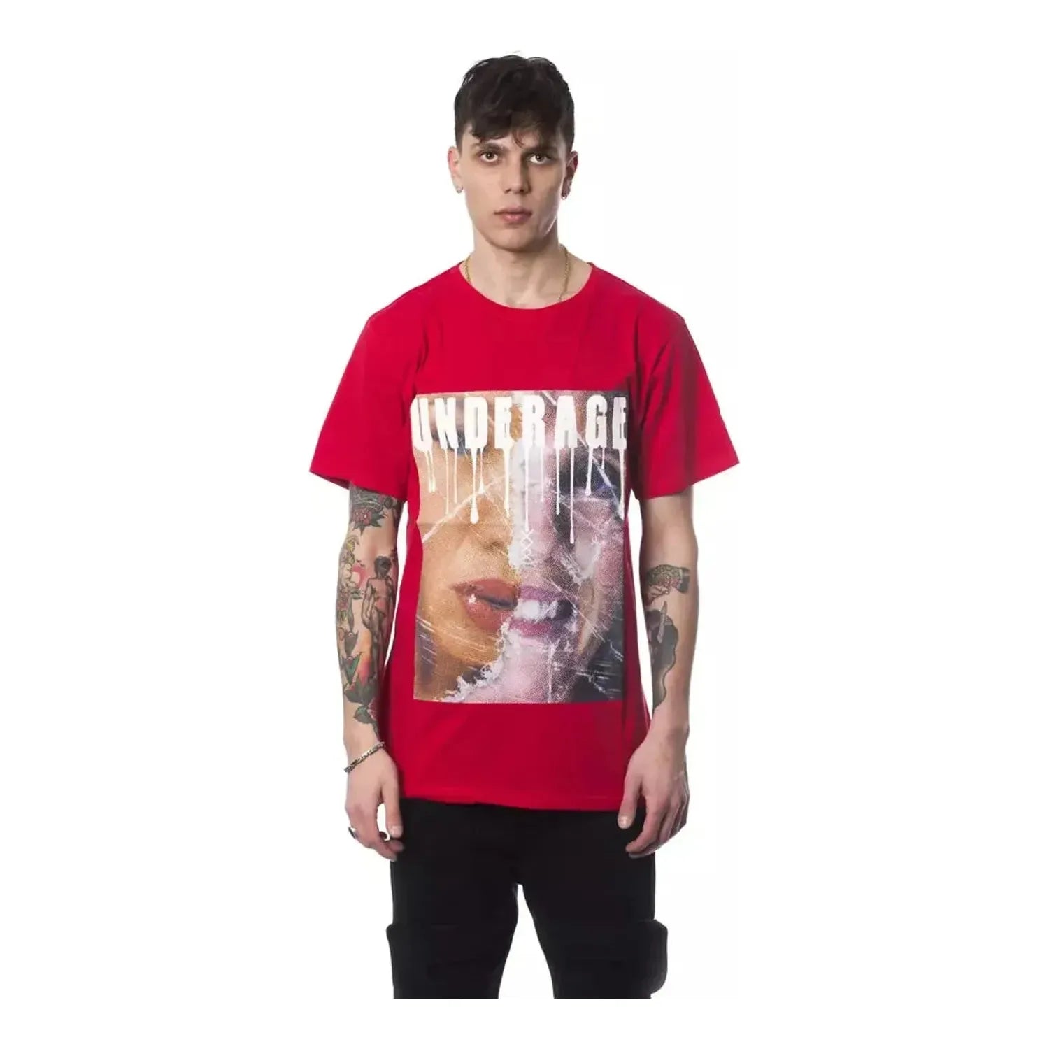 Nicolo Tonetto | Red Cotton T-Shirt | McRichard Designer Brands