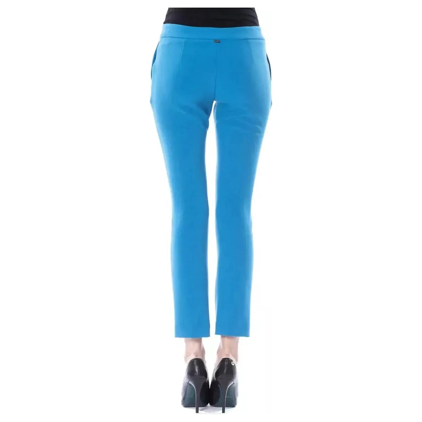 BYBLOS | Light Blue Polyester Jeans & Pant | McRichard Designer Brands