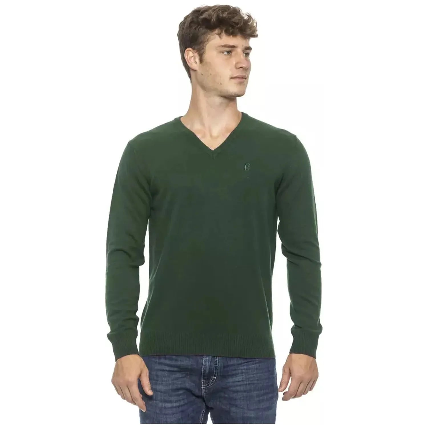 Conte of Florence | Green Wool Sweater | McRichard Designer Brands