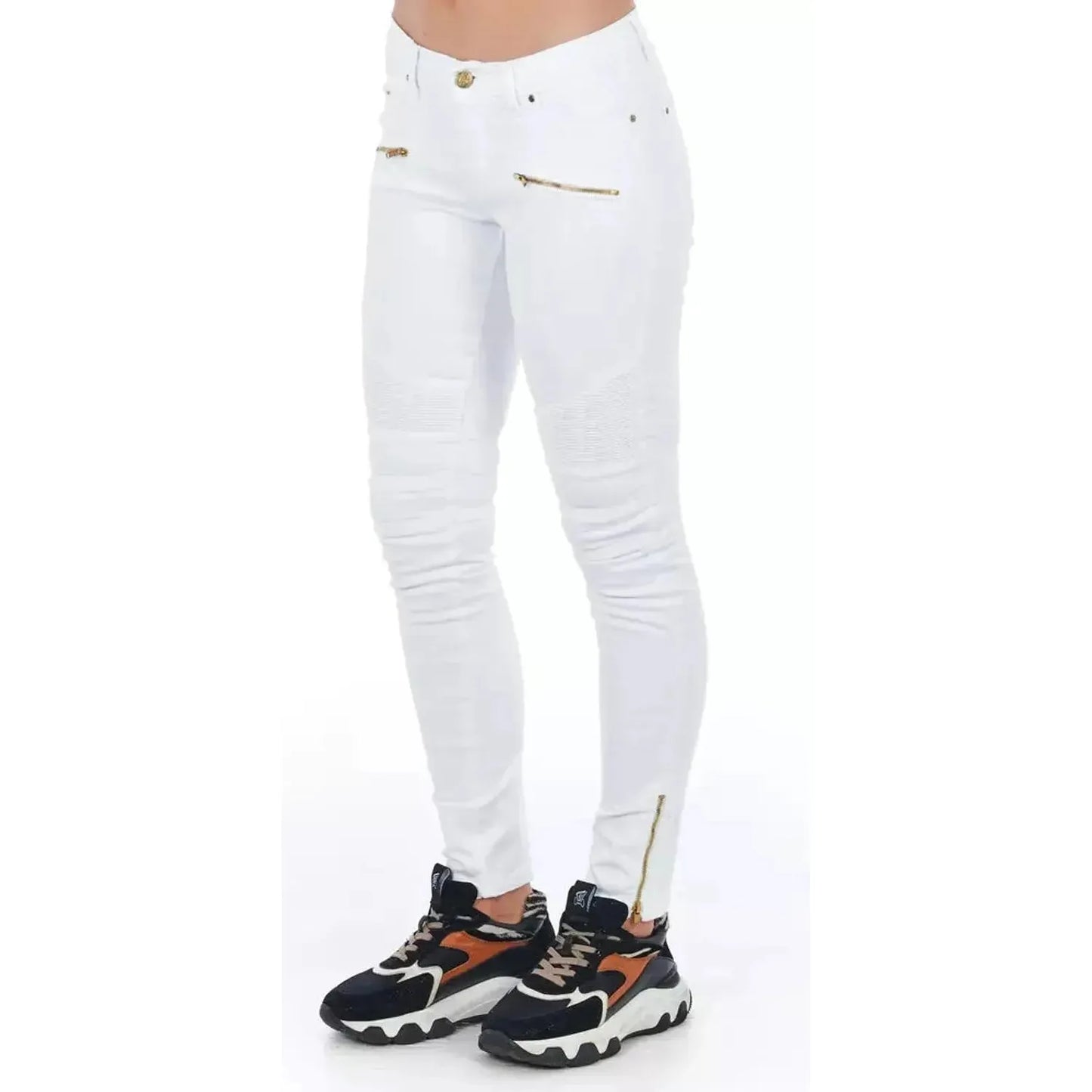 Frankie Morello | White Cotton Jeans & Pant | McRichard Designer Brands