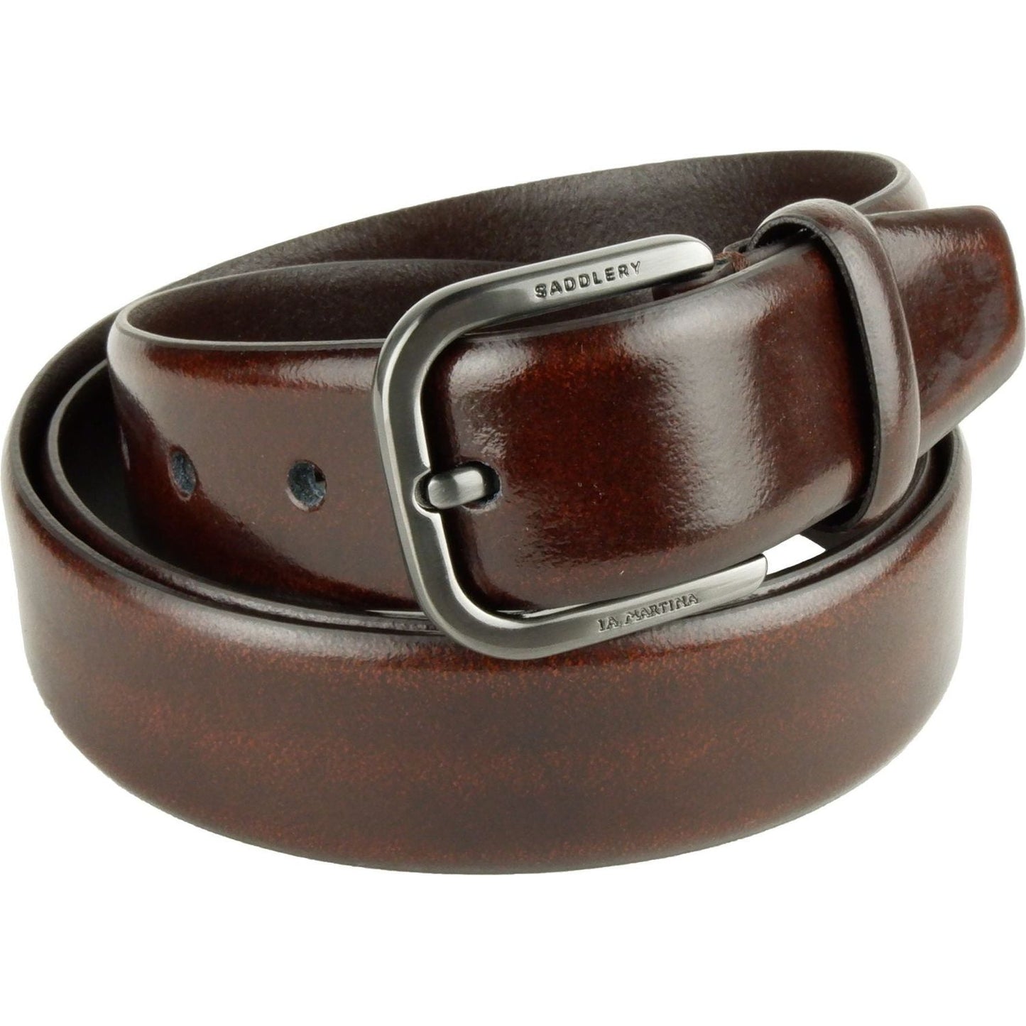 La Martina | Brown Leather Belt | McRichard Designer Brands