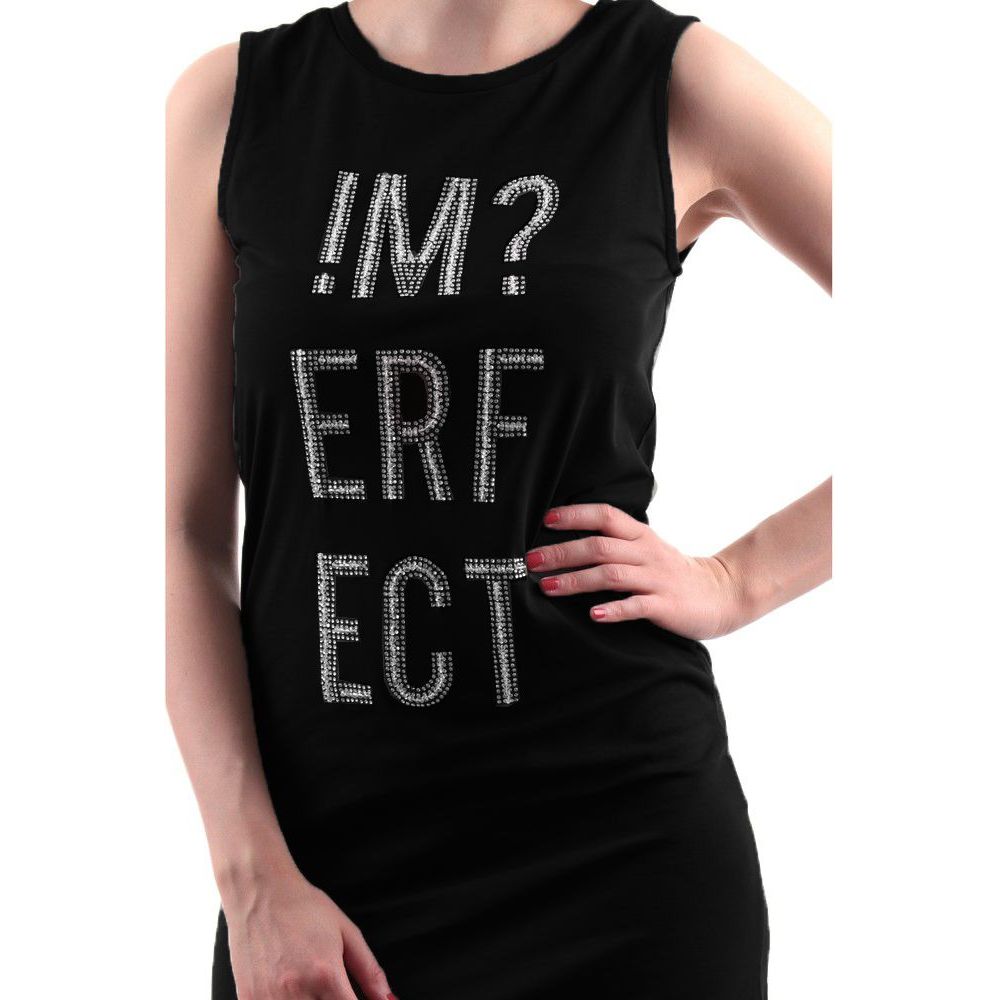 Imperfect | Black Cotton Dress | McRichard Designer Brands