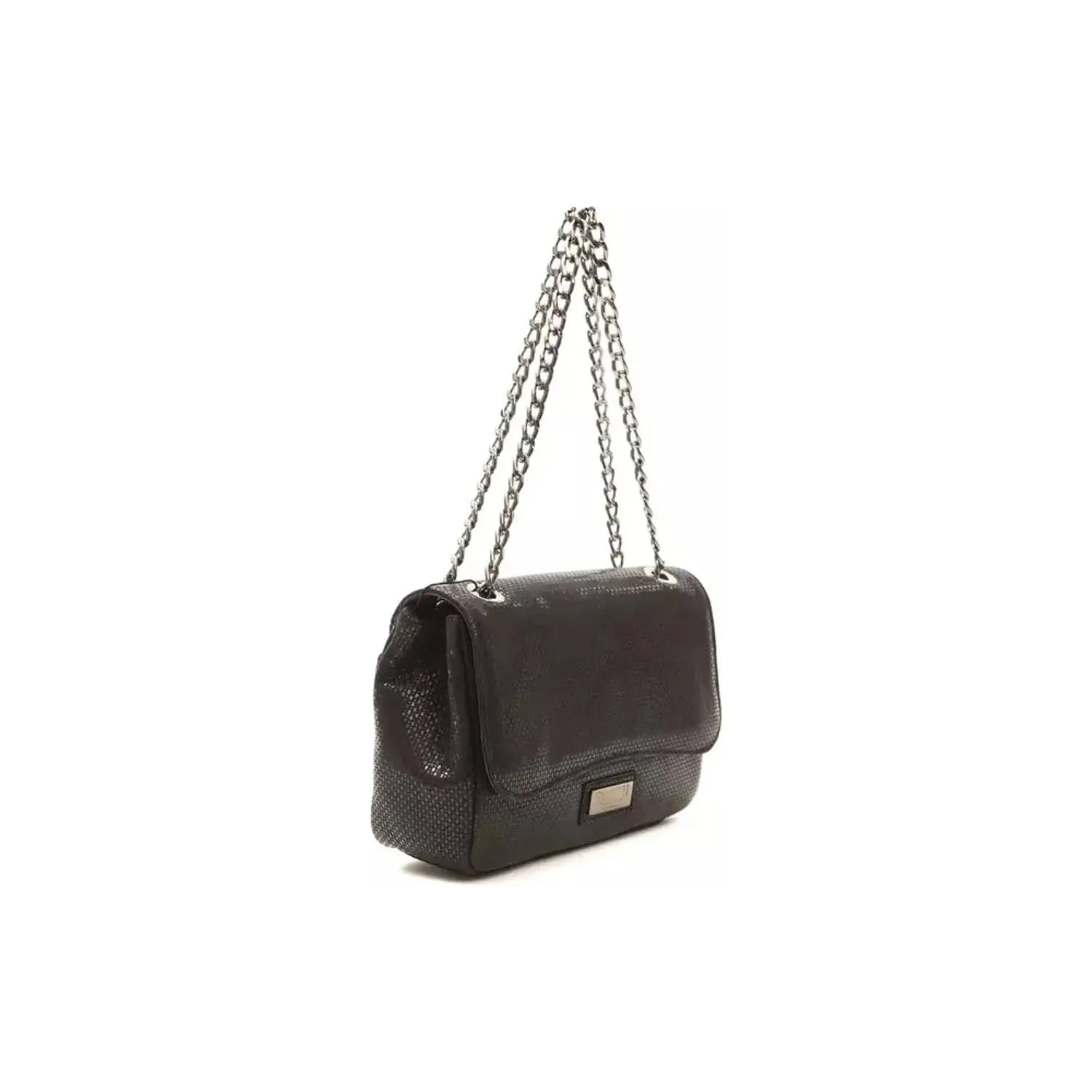 Pompei Donatella | Black Leather Crossbody Bag | McRichard Designer Brands